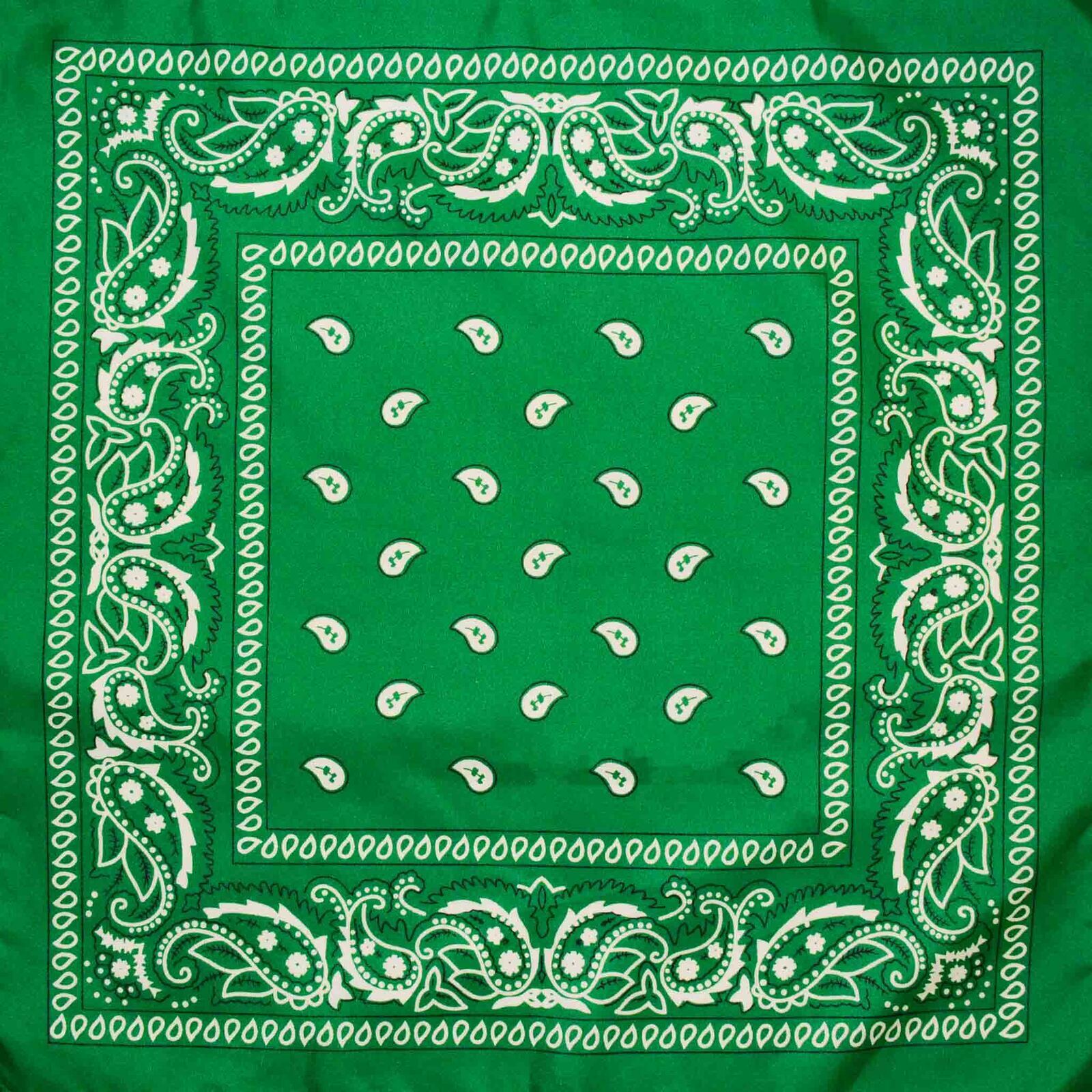 Cotton Paisley Bandana - Dark Green